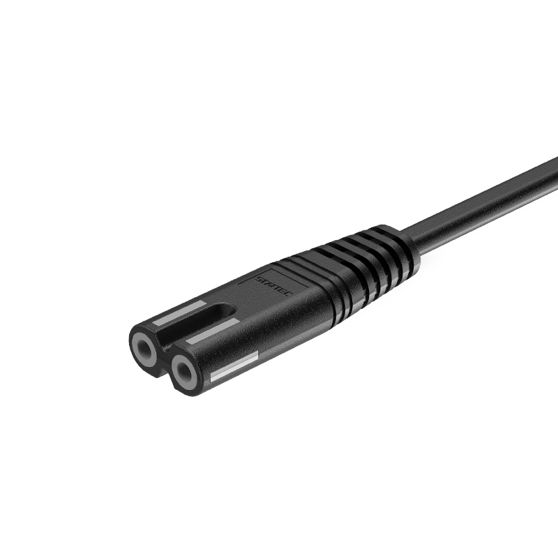 two-hole eight-shaped tail IEC C8 Connector European standard power cord
